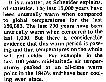 Schneider global cooling scare